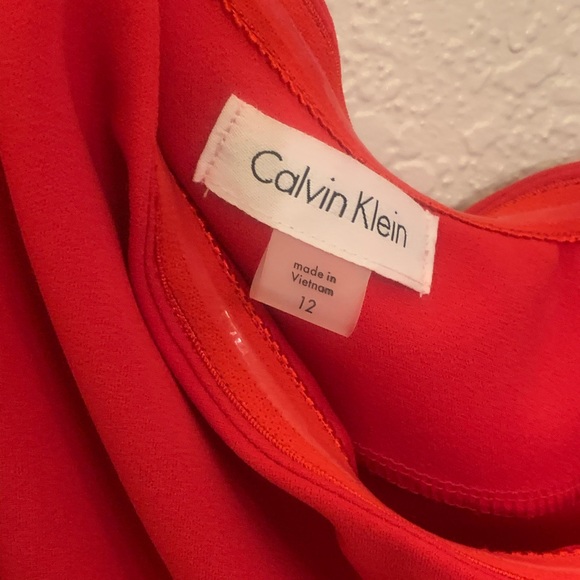 Calvin Klein red dress size 12 - Picture 2 of 6